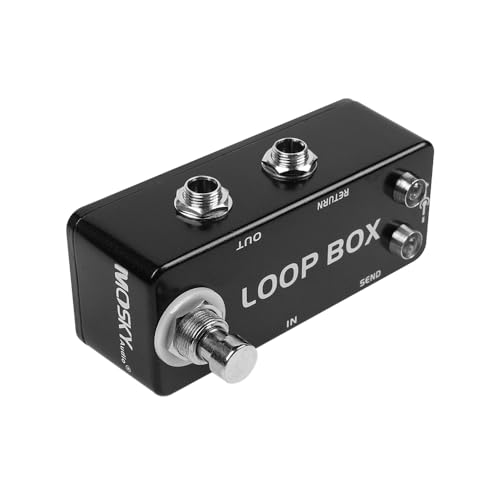 VOANZO Robuster Mini-Loop-Umschalter aus Metall mit True Bypass für Musikinstrumente. Langlebiger Effekt-Loop-Selektor. Einstellbare Signalführung für Gitarristen und Musiker. von VOANZO
