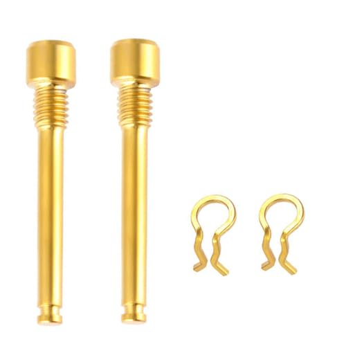 VOANZO Titanschrauben M4 X 26 Mm Für Fahrrad-Scheibenbremsbeläge, Gewindestifteinsätze, Schraube, Bremsbelagstiftachse Mit Sicherungsringen Und Aufbewahrungsbox, Gold, 2 Stück VOANZO Titanschrauben M4 X 26 Mm Für Fahrrad-Scheibenbremsbeläge, Gewindestifteinsätze, Schraube, Bremsbelagstiftachse Mit Sicherungsringen Und Aufbewahrungsbox, Gold, 2 Stück von VOANZO