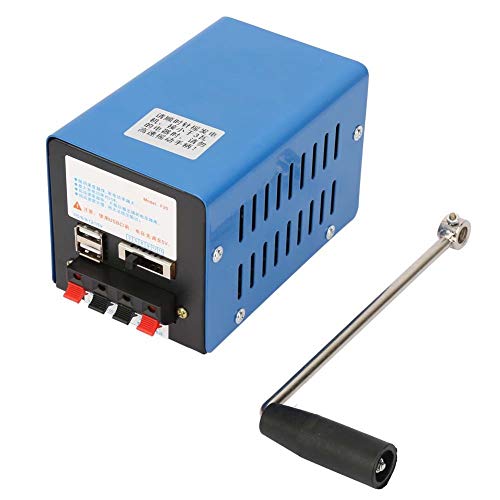 VOBOR Kurbelgeneratoren Handkurbel, Manueller Stromerzeuger USB Aufladung Tragbarer Hochleistungs Handkurbel-Aufladegenerator Notdynamomotor, Notüberlebens-Energiebank im Freien von VOBOR
