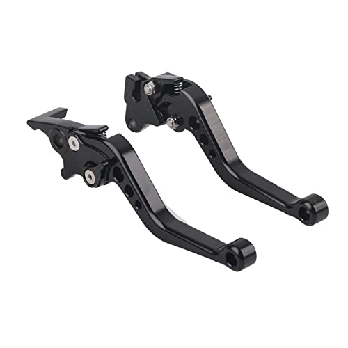 VOBOR 2 STÜCKE Motorrad Bremse Kupplungshebel Lenker Bremsvorrichtung Einstellbare Aluminiumlegierung Kupplungsbremsgriff(Schwarz) von VOBOR