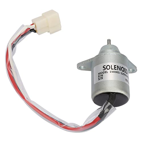 VOBOR Magnetventil 12V,Solenoid Valve Elektrisches Wasserventil Dieselkraftstoffmotor Abschaltstopp Magnetventil Ersatzsatz 1503ES-12S5SUC5S von VOBOR