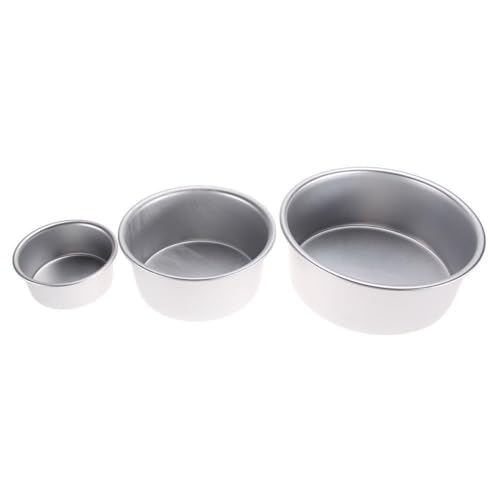 VOBOR Runde Kuchen Backformen,Kuchen Backformen Aus Edelstahl Und Kleine Kuchenformen Sets Zum Backen Für Schichtkuchen Käsekuchen,Leicht Zu Reinigen Und Spülmaschinenfest(6 Zoll Silber) von VOBOR