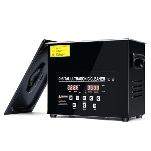 VOBOR Ultraschallreiniger, 3L Edelstahl Ultraschallreinigungsgerät mit Heizung, 40KHZ Ultrasonic Cleaner mit Entgasungsfunktion für Schwere Auto Maschinenteile, Brillen Schmuck von VOBOR