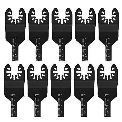 Vobor 10PCS Oszillierende Sägeblätter - Multifunktions-Trimmmaschinen-Sägeblätter-Kit Oszillierende Multi-Tool-Schnellspanner für Metallholz(10 mm) von VOBOR