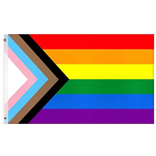 VOCIBO® Pride Flag, 150*90cm Regenbogen Flagge, LGBT Gay Flaggen, UV-Beständige Gay Pride Flagge mit Messingösen, Pride Regenbogen Flagge Geeignet für Indoor und Outdoor LGBTQ Aktivitäten und Paraden von VOCIBO