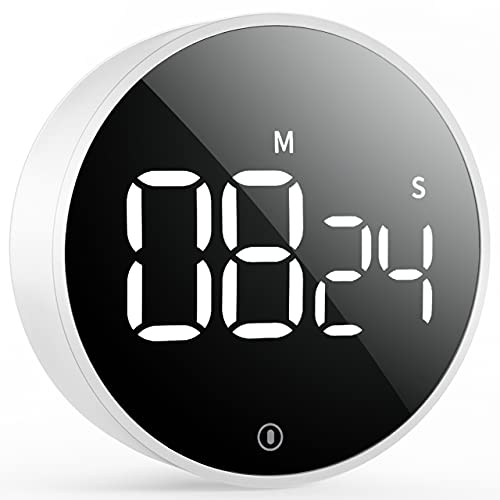 VOCOO Digitaler Küchentimer - Magnetischer Countdown Timer mit 3 Lautstärkestufen, Eieruhr mit großem LED-Bildschirm für Heim Fitness Klassenzimmer(einschließlich Batterien) von VOCOO