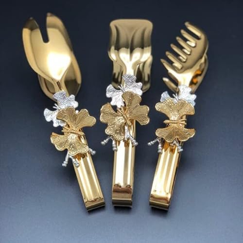 VOCOP Edelstahl Lebensmittelklammern Küchenutensilien Kochklammern Pasta Clips Küche Salat Clips Kuchen Clips Golden von VOCOP