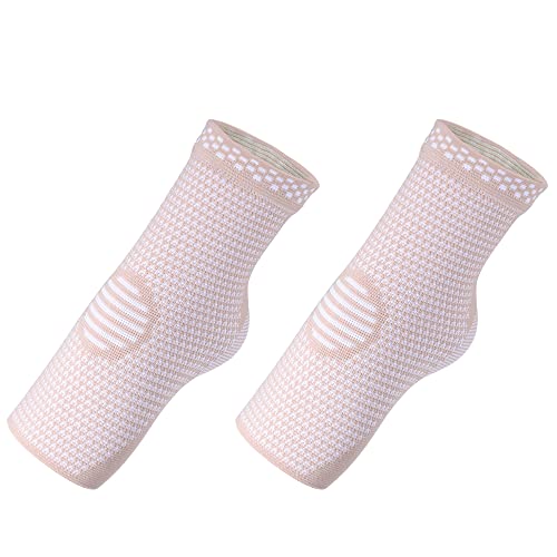 VOCOSTE 1 Paar Knöchel Kompressions Ärmel Socken Unisex Knöchelstütze Achillessehnenwickel Stütze Beige L Größe von VOCOSTE