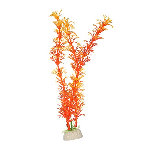 VOCOSTE 1 Stück Aquarium Dekorationen Künstliche Pflanzen Orange 21cm von VOCOSTE