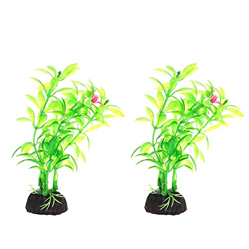 VOCOSTE 2Stk. Aquarien Kunststoffpflanzen Künstlich Wasserpflanze für Aquarium Landschaftspflanzen Dekoration Grün von VOCOSTE