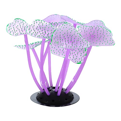 VOCOSTE Aquarium Pflanzen Künstlich Wasserpflanzen Plastik Kunstpflanzen Korallen Dekoration Ornament Sicher Lila von VOCOSTE