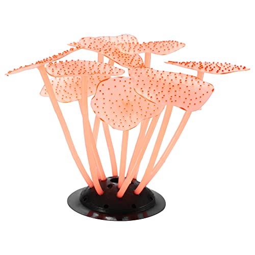 VOCOSTE Aquarium Pflanzen Künstlich Wasserpflanzen Plastik Kunstpflanzen Korallen Dekoration Ornament Sicher Orange von VOCOSTE