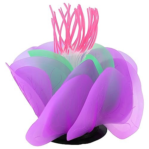 VOCOSTE Aquarium Simulation Koralle Wasserblume Silikon Lila von VOCOSTE