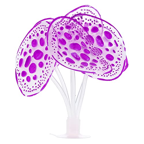 VOCOSTE Silikon Glühende Aquarium Simulation Koralle mit Saugnapf Lila von VOCOSTE