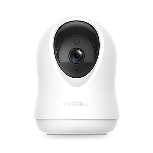 VOCOlinc HomeKit NUR 1080p WLAN IP Kamera WiFi Innen Überwachungskamera mit 355°/93° schwenkbare und 3 Megapixel Babyphone mit Bewegungserfassung Nachtsicht Zwei-Wege-Audio VC1 Opto (weiß) von VOCOlinc