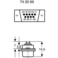 D-SUB Stiftleiste 180 ° Polzahl: 25 Lötkelch 1 St. von VOELKNER SELECTION