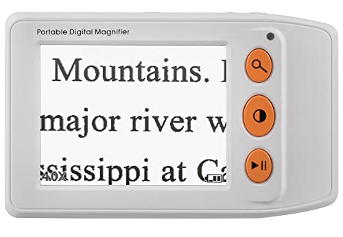 3,5 Zoll Tragbare Digitale Lupe Low Vision Lesehilfe 2~25X Multiple Color Modus (Weiß) von VOEMPHI