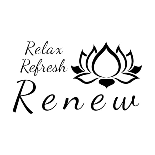 Fein geschnitzte Aufkleber Lotus Relax Erfrischen Erneuern Yoga-Zentrum Meditation 30x53.1cm Mit Transferfolien-Set Schwarz von VOETOY
