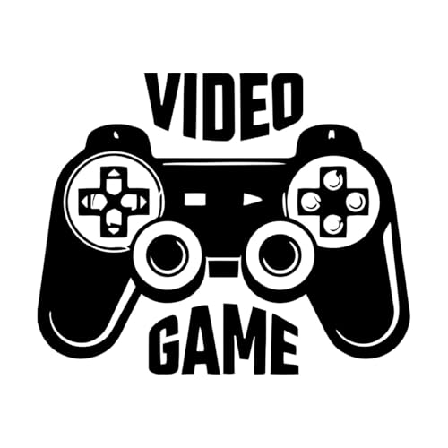 Gravuraufkleber Gamebox Game Studio Gamecontroller 34x42.1cm Wandbegleiter Schwarz von VOETOY