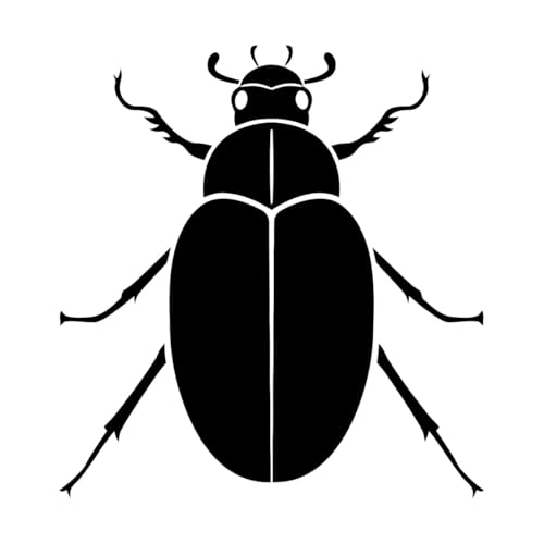 Gravuraufkleber Käfer-Insektenpracht der Natur 36x38.4cm Mehrere Größen Schwarz von VOETOY