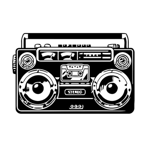 Vinyl-Wandaufkleber Blockflöten-Nostalgie 32x48.4cm Wanddekoration Schwarz von VOETOY