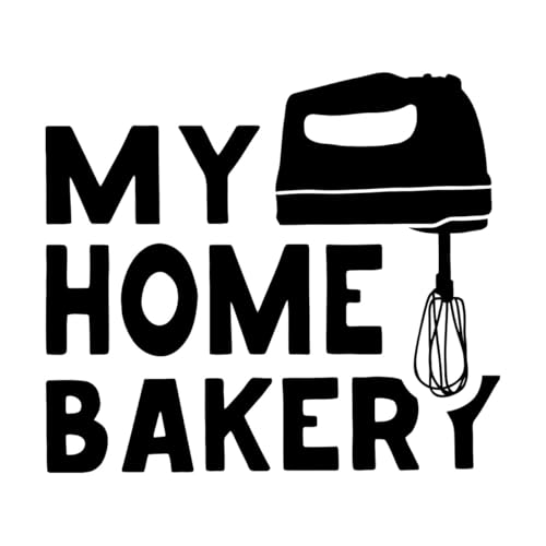 Vinyl-Wandaufkleber Zitat Wörter Küchengeräte Home Bäckerei 34x38.6cm Klebstofffrei entfernbar Schwarz von VOETOY