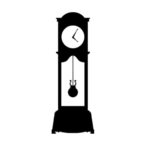Wand- und Wandaufkleber aus Vinyl Standuhr 28x79.8cm Fensteraufkleber Schwarz von VOETOY