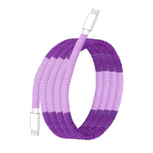 VOFOLEN USB C zu iPhone Ladekabel 1m USB C Lila Flauschiges Design mit Flauschiges USB C Kabel für iPhone 16 Pro,Samsung Galaxy S24 A54 iPad Air 5 Mini MacBook Air Tablets,Lila von Vofolen