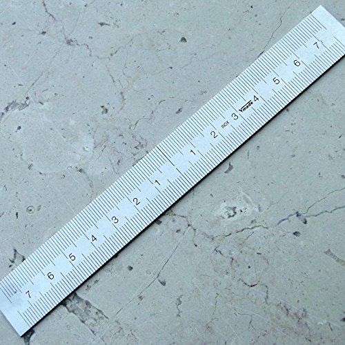Rostfreier Stahlmassstab 0-Punkt mittig 150 mm von VOGEL-GERMANY