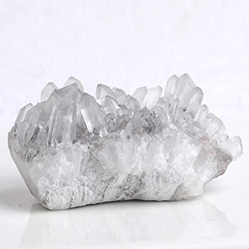 VOGGWBMQ 1 STÜCK Klarer Cluster Natürlicher Rohquarz Weißer Kristall Rauer Unregelmäßiger -Heilstein Mineralien Geschenke for Meditaion Home Office Decor (110-150g) von VOGGWBMQ