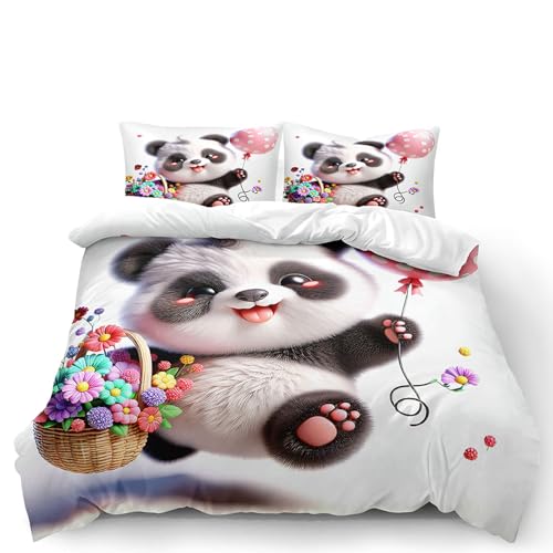 VOGIAY Bettwäsche 135x200 Süße Panda Bettwäsche - Bettbezug für Teenager Mädchen und Jungen - Mikrofaser Bettbezüge mit 1 Kissenbezug 80x80cm Bügelfreie Bettwäsche mit Reißverschluss VOGIAY Bettwäsche 135x200 Süße Panda Bettwäsche - Bettbezug für Teenager Mädchen und Jungen - Mikrofaser Bettbezüge mit 1 Kissenbezug 80x80cm Bügelfreie Bettwäsche mit Reißverschluss von VOGIAY