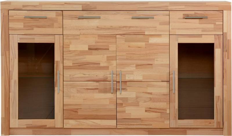 VOGL Möbelfabrik Highboard Toronto, opt. Glastüren, teilmassiv, Rahmenoptik, Made in Germany von VOGL Möbelfabrik