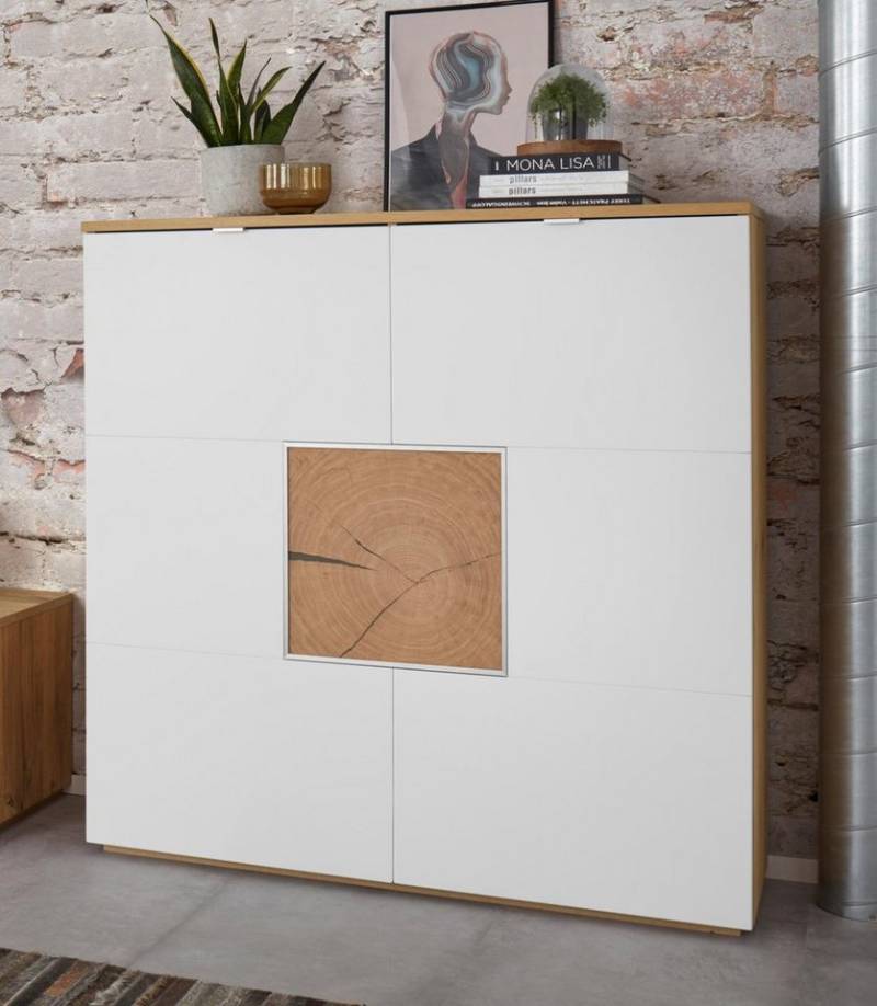 VOGL Möbelfabrik Highboard, Breite 114 cm mit Hirnholzelement von VOGL Möbelfabrik