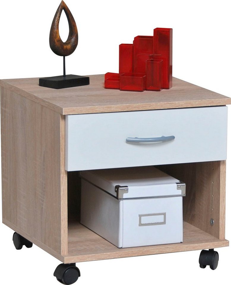 VOGL Möbelfabrik Rollcontainer Barrie, Bürocontainer, Nachtschrank, (1 St), Ausführungen mit/ohne Schubladen, Höhe 41 cm, Made in Germany von VOGL Möbelfabrik