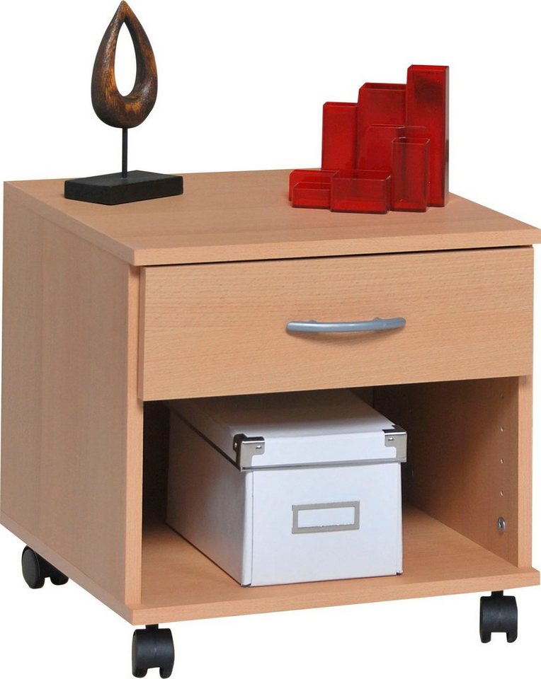 VOGL Möbelfabrik Rollcontainer Barrie, Bürocontainer, Nachtschrank, (1 St), Ausführungen mit/ohne Schubladen, Höhe 41 cm, Made in Germany von VOGL Möbelfabrik