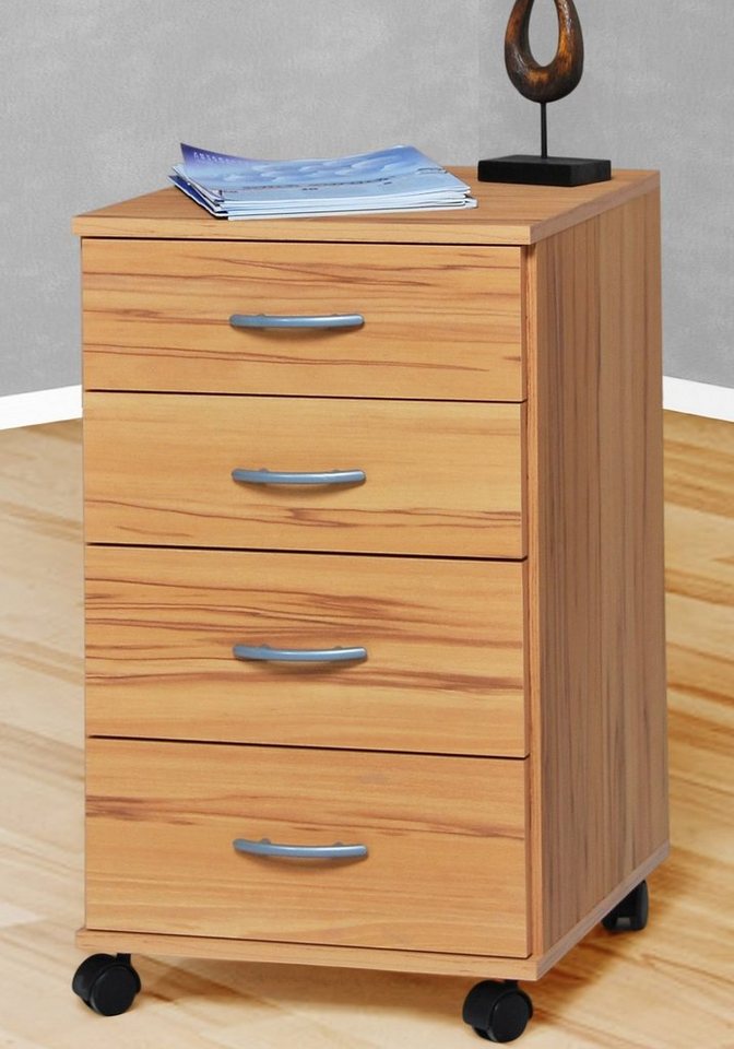 VOGL Möbelfabrik Rollcontainer Barrie, Bürocontainer, (1 St), verschiedene Ausführungen, mit Schubladen, Höhe 67 cm, Made in Germany von VOGL Möbelfabrik