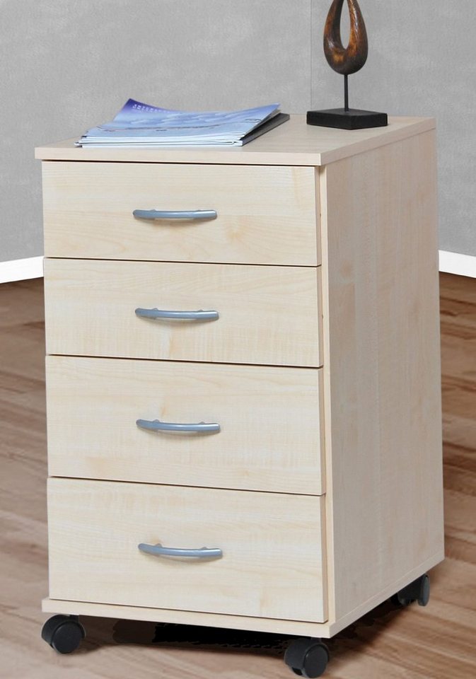 VOGL Möbelfabrik Rollcontainer Barrie, Bürocontainer, (1 St), verschiedene Ausführungen, mit Schubladen, Höhe 67 cm, Made in Germany von VOGL Möbelfabrik