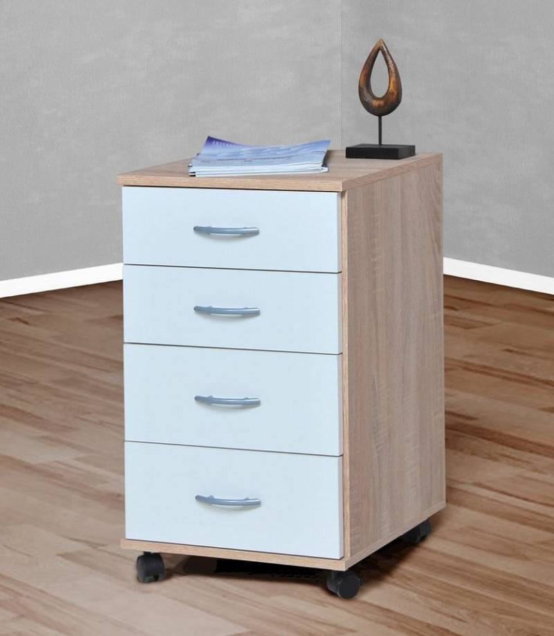 VOGL Möbelfabrik Rollcontainer 1191, Bürocontainer, (1 St), verschiedene Ausführungen, mit Schubladen, Höhe 67 cm, Made in Germany von VOGL Möbelfabrik