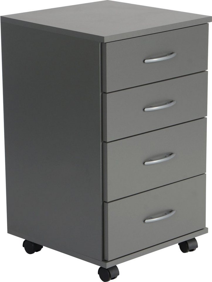 VOGL Möbelfabrik Rollcontainer Barrie, Bürocontainer, (1 St), verschiedene Ausführungen, mit Schubladen, Höhe 67 cm, Made in Germany von VOGL Möbelfabrik