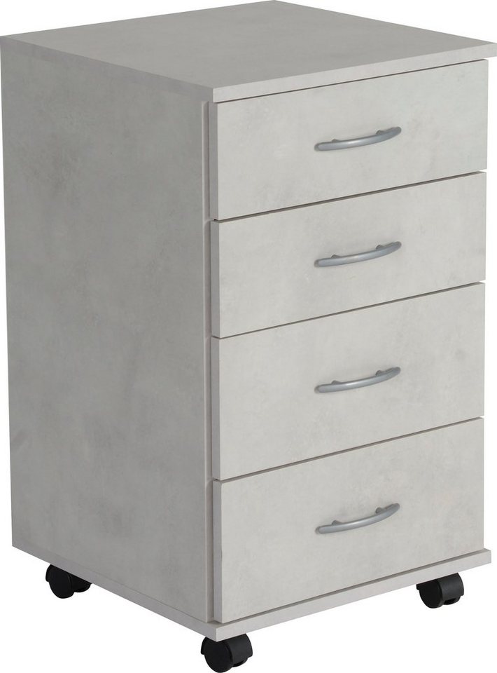 VOGL Möbelfabrik Rollcontainer Barrie, Bürocontainer, (1 St), verschiedene Ausführungen, mit Schubladen, Höhe 67 cm, Made in Germany von VOGL Möbelfabrik