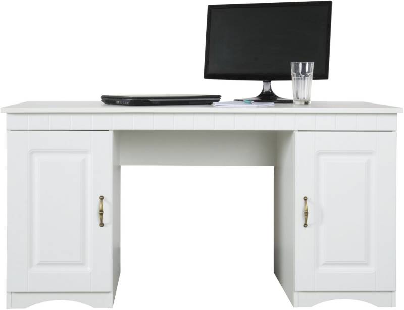 VOGL Möbelfabrik Schreibtisch Hans im Landhaus-Stil, wahlweise mit Schubladen oder Tür, Breite 137 cm, Made in Germany von VOGL Möbelfabrik