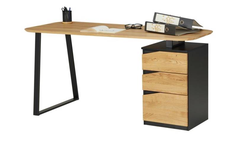 VOGL Möbelfabrik Schreibtisch Erik, mit Schweizer Kante, teilmassiv, Breite 150 cm, Made in Germany von VOGL Möbelfabrik