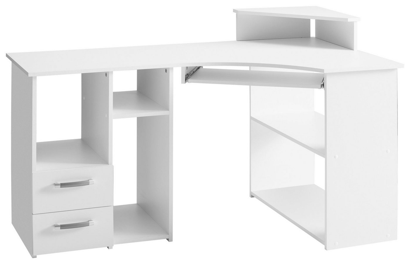 VOGL Möbelfabrik Schreibtisch Sam, Breite 137 cm, mit Tastaturauszug und Towerfach von VOGL Möbelfabrik
