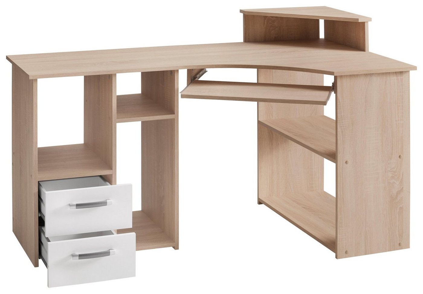 VOGL Möbelfabrik Schreibtisch Sam, Eckschreibtisch, Tastaturauszug, Monitoraufsatz & opt. Towerfach VOGL Möbelfabrik Schreibtisch Sam, Eckschreibtisch, Tastaturauszug, Monitoraufsatz & opt. Towerfach von VOGL Möbelfabrik
