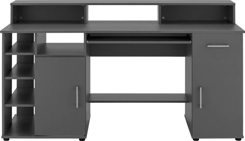 VOGL Möbelfabrik Schreibtisch Timra mit Monitoraufsatz, Tastaturauszug & Towerfach, Breite 154 oder 178 cm, Made in Germany von VOGL Möbelfabrik