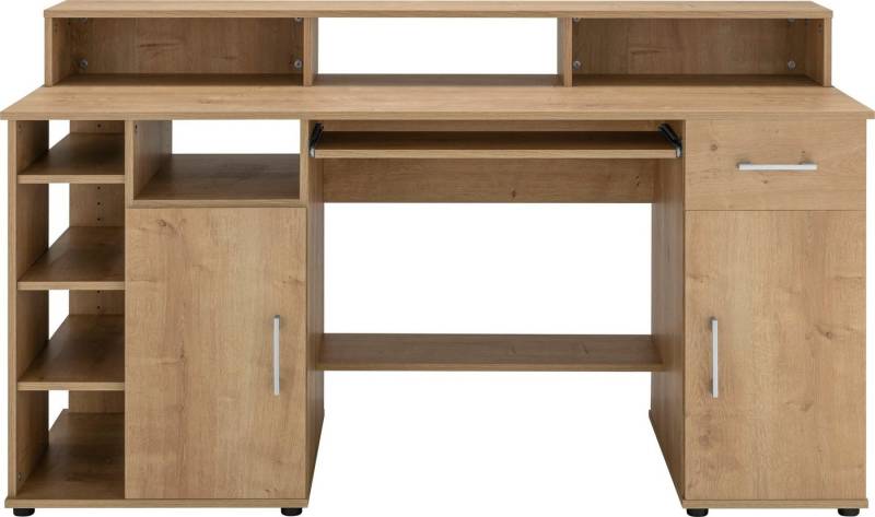 VOGL Möbelfabrik Schreibtisch Timra mit Monitoraufsatz, Tastaturauszug & Towerfach, Breite 154 oder 178 cm, Made in Germany von VOGL Möbelfabrik
