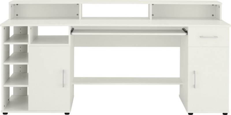 VOGL Möbelfabrik Schreibtisch Timra mit Monitoraufsatz, Tastaturauszug & Towerfach, Breite 154 oder 178 cm, Made in Germany von VOGL Möbelfabrik