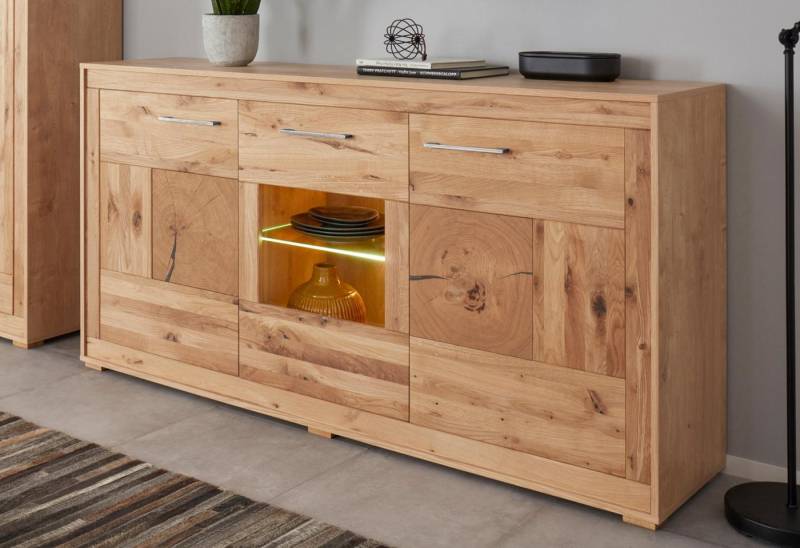 VOGL Möbelfabrik Sideboard, Breite 166 cm, teilmassiv, mit Hirnholzapplikationen, Made in Germany von VOGL Möbelfabrik