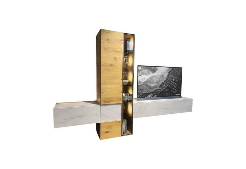 VOGLAUER Anbauschrank Wohnwand TE Vtektura TEV248 L W W Wildeiche Rustiko Schwarz von VOGLAUER