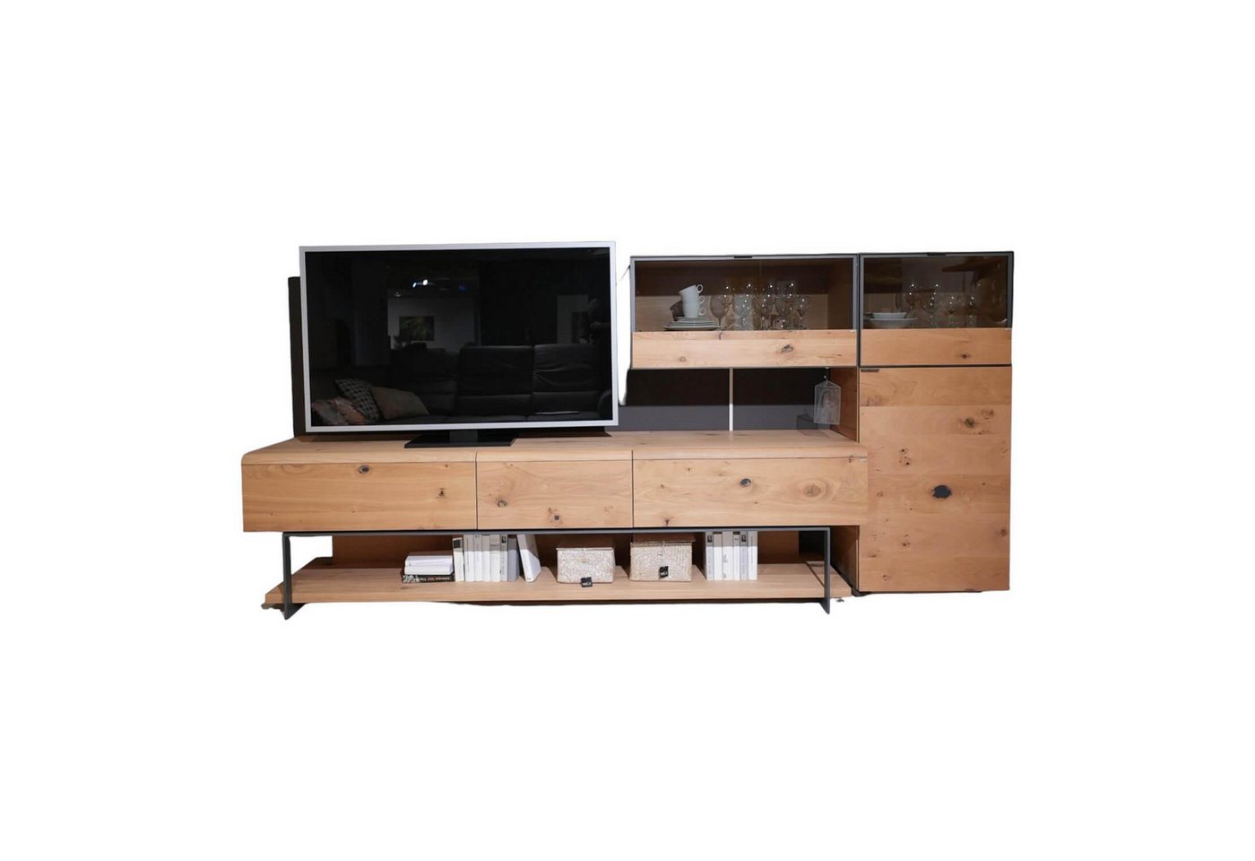 VOGLAUER Anbauschrank Wohnwand Vcuben Living Set Wildeiche Rustico Schwarz VOGLAUER Anbauschrank Wohnwand Vcuben Living Set Wildeiche Rustico Schwarz von VOGLAUER